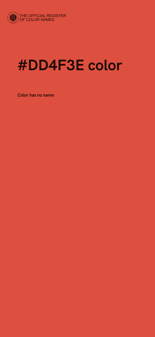 #DD4F3E color image