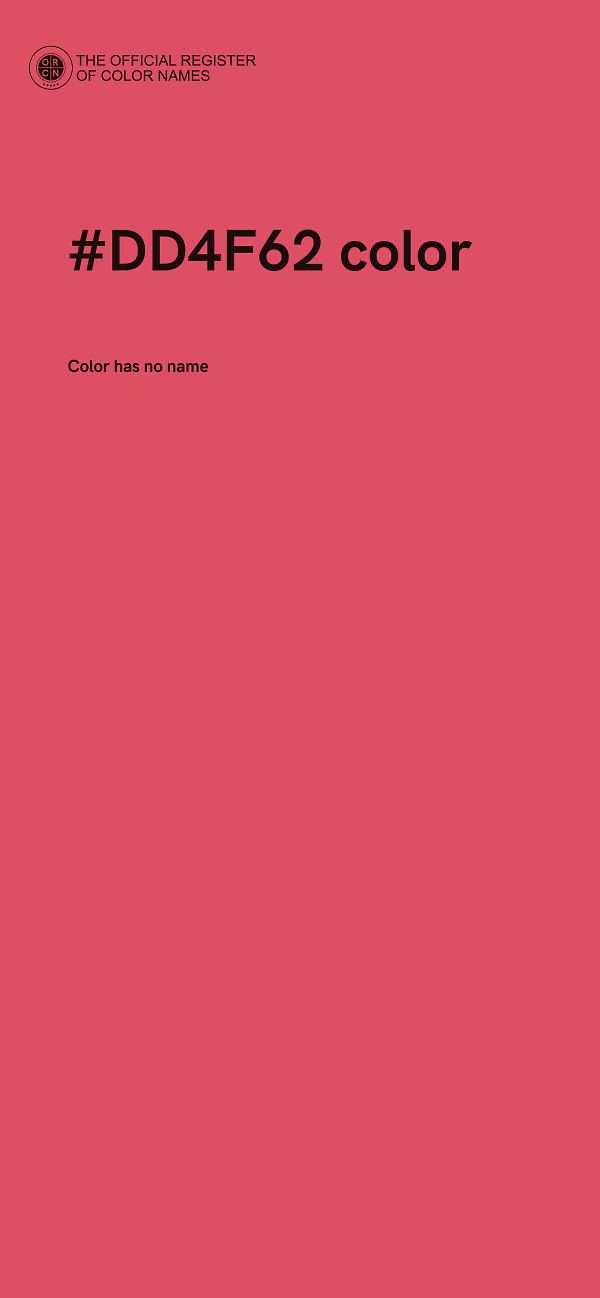 #DD4F62 color image