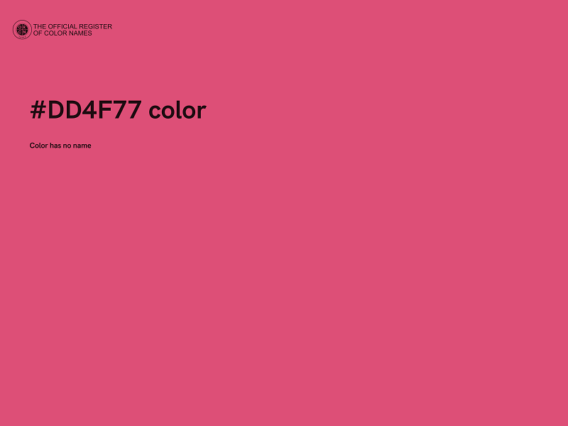 #DD4F77 color image