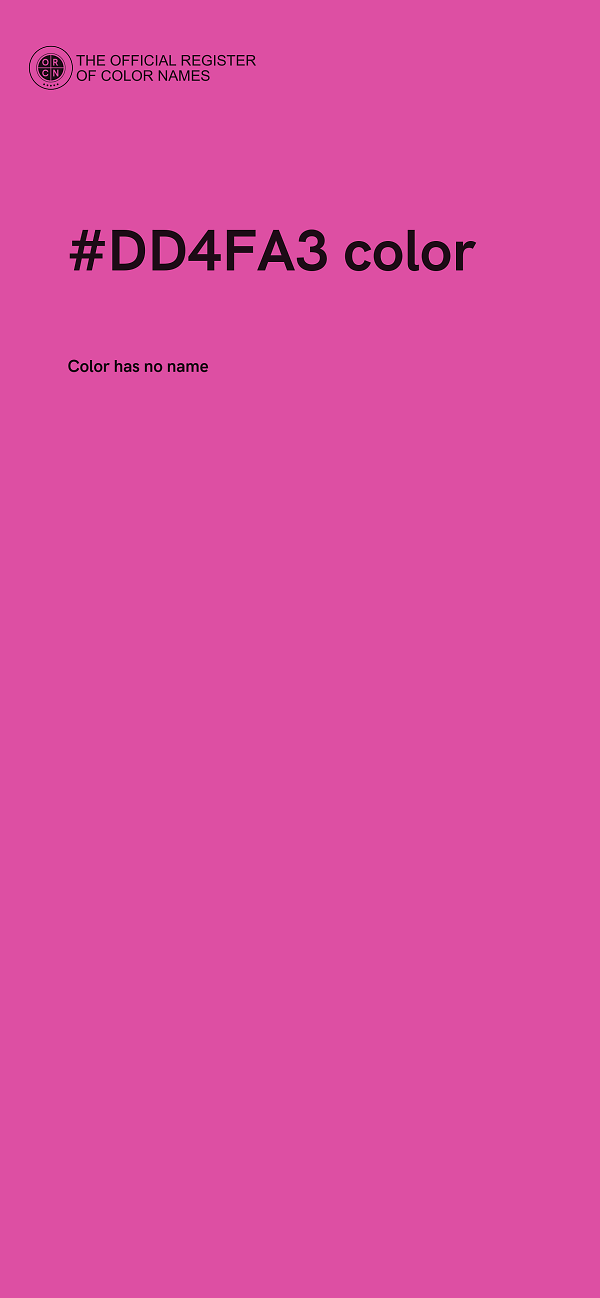#DD4FA3 color image