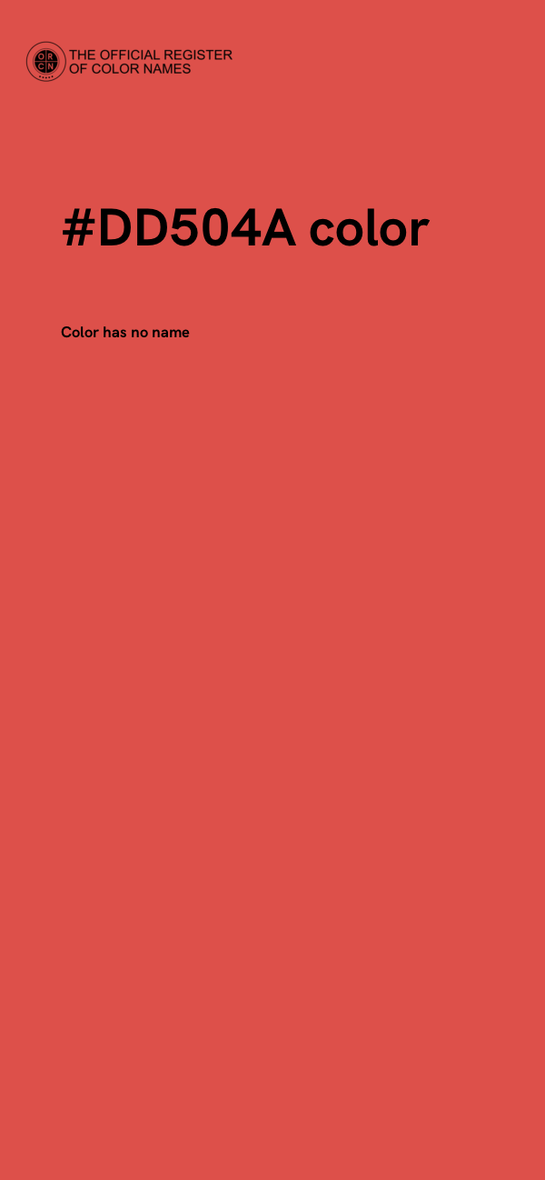 #DD504A color image