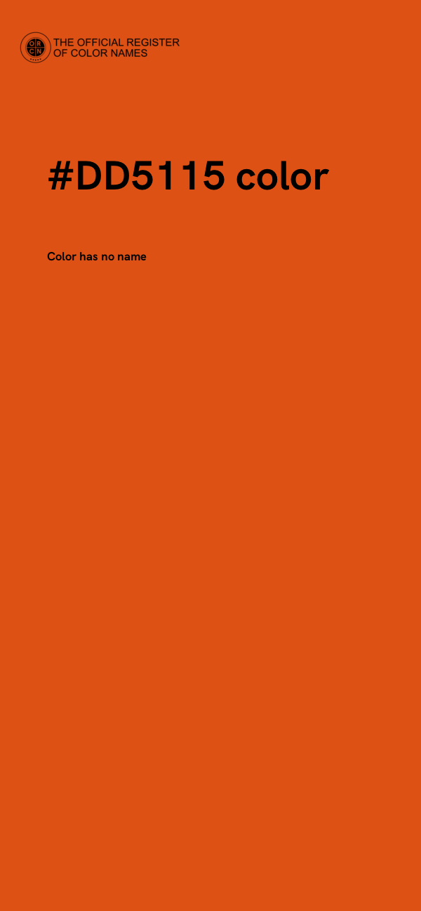 #DD5115 color image
