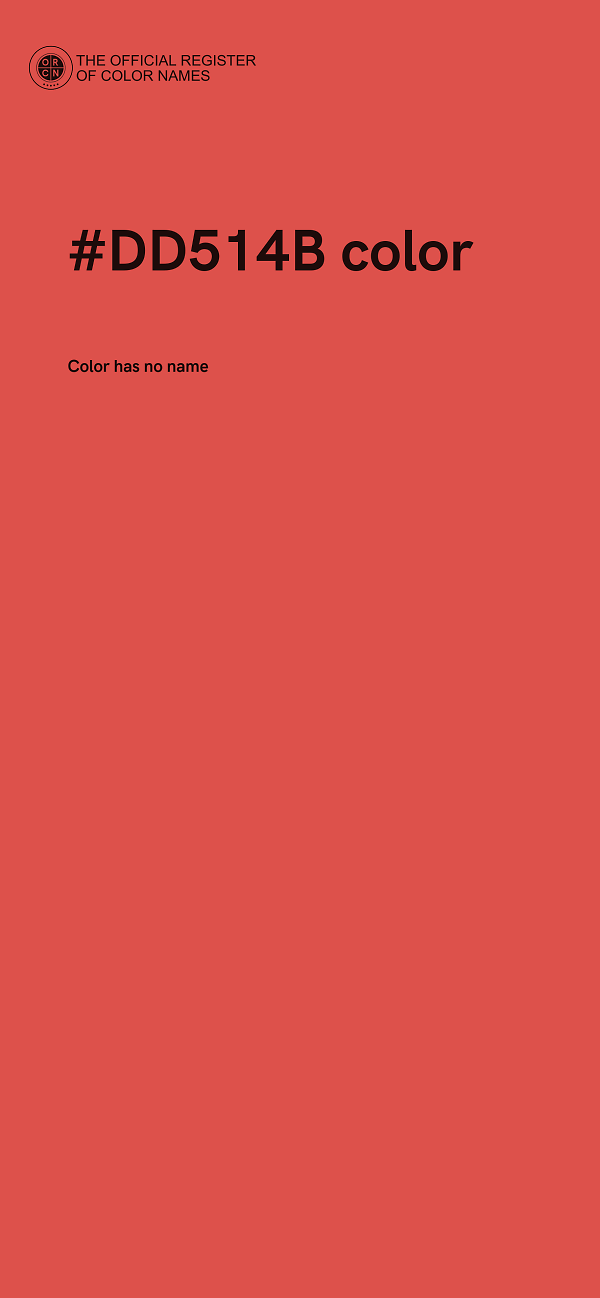 #DD514B color image