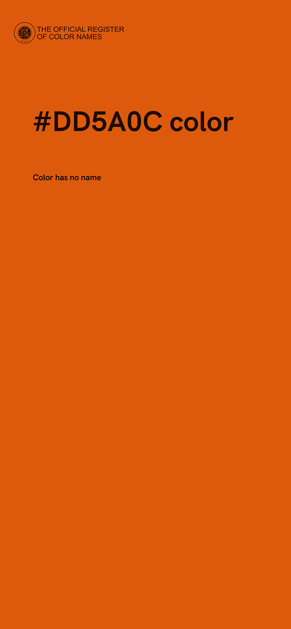 #DD5A0C color image