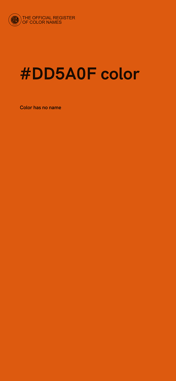 #DD5A0F color image