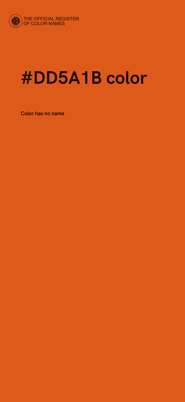 #DD5A1B color image