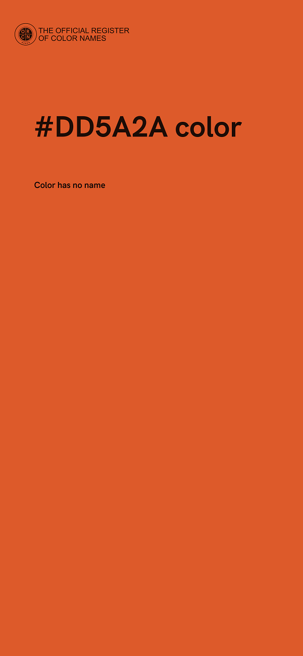 #DD5A2A color image