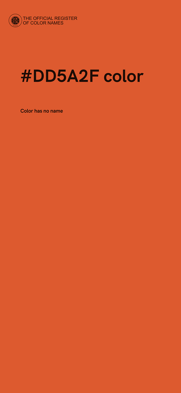 #DD5A2F color image