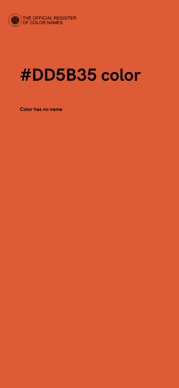#DD5B35 color image