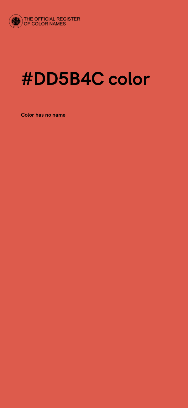 #DD5B4C color image