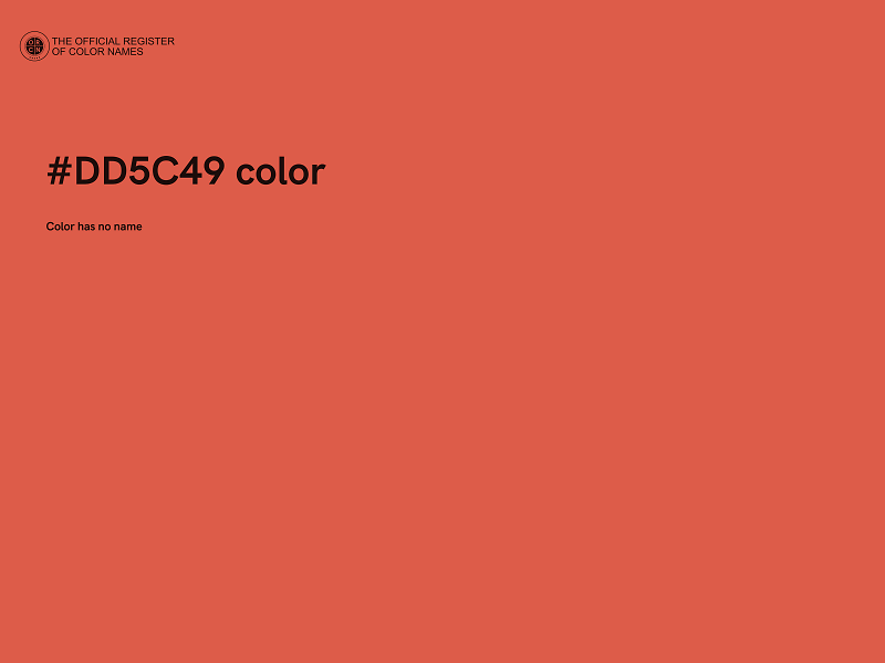 #DD5C49 color image