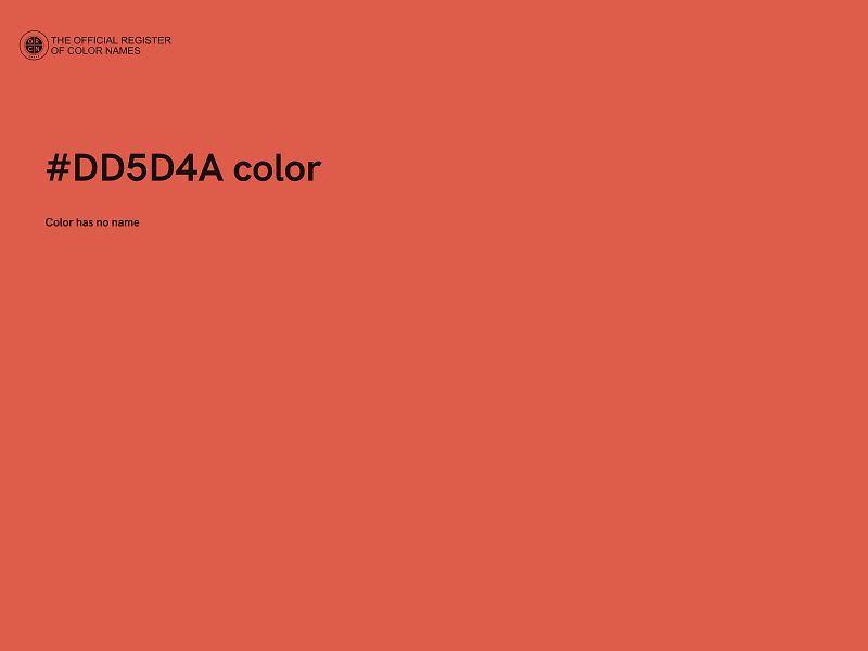 #DD5D4A color image