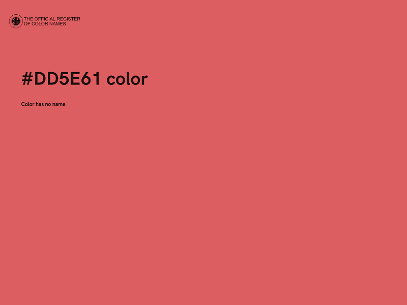 #DD5E61 color image