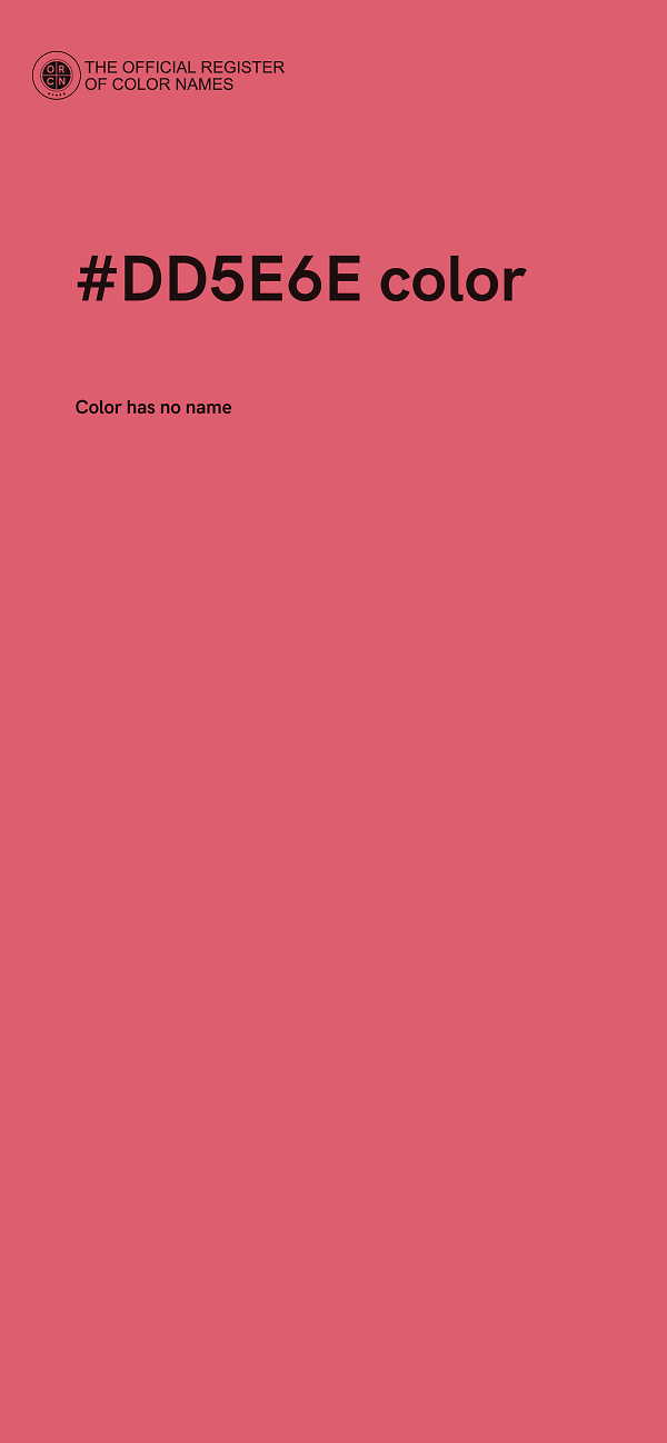 #DD5E6E color image