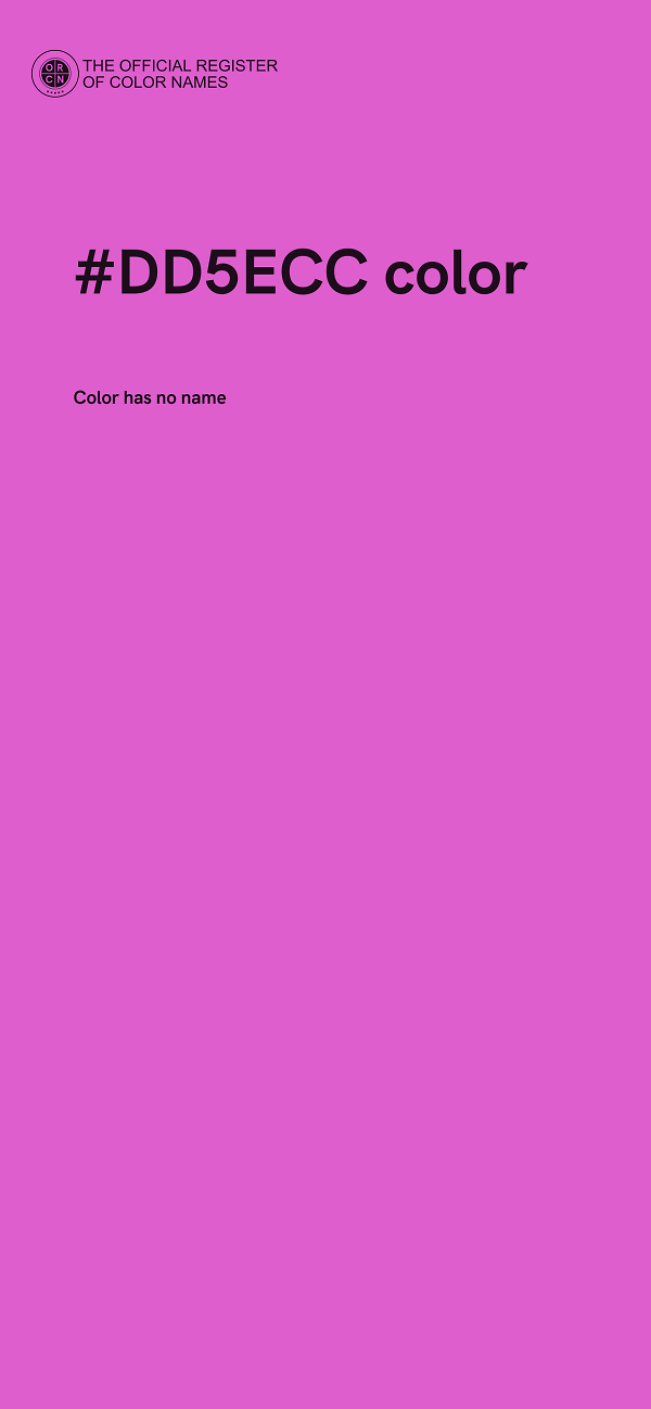 #DD5ECC color image