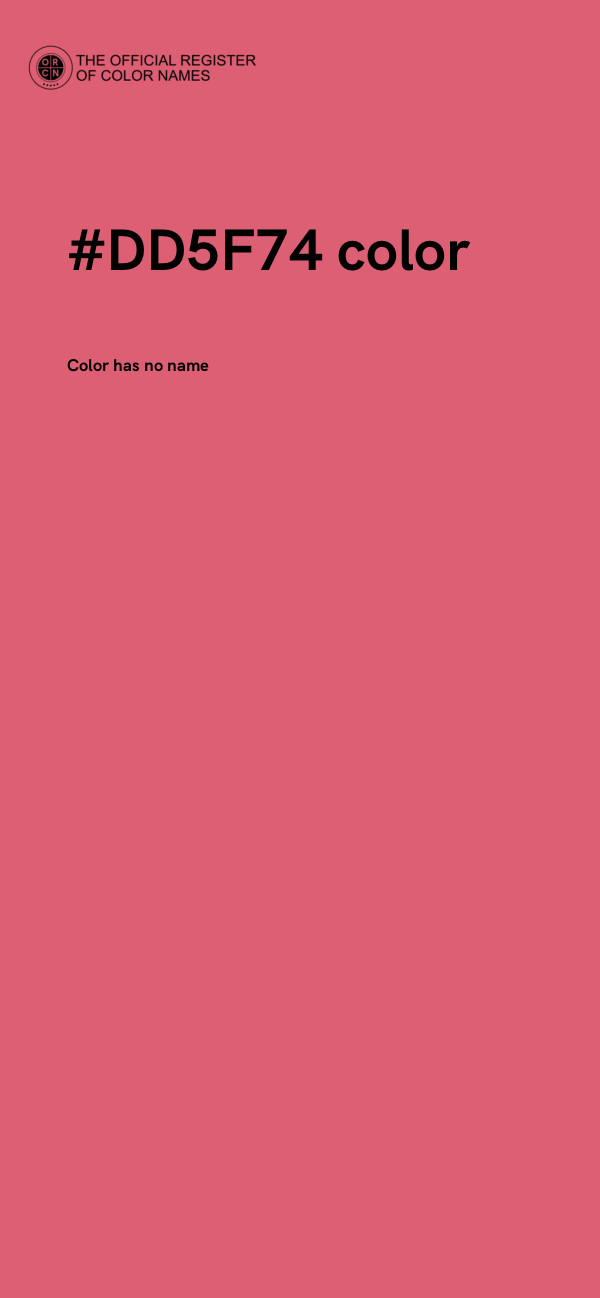 #DD5F74 color image
