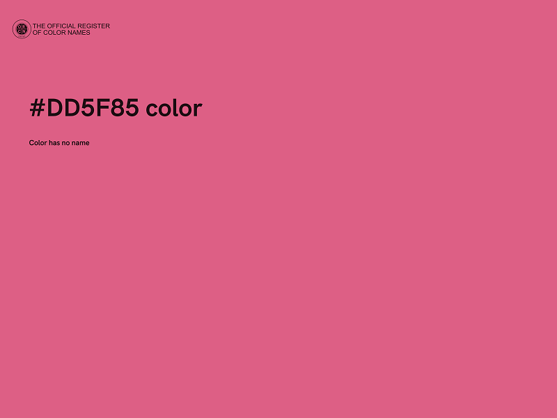 #DD5F85 color image