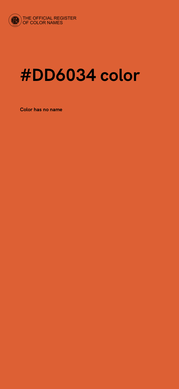 #DD6034 color image