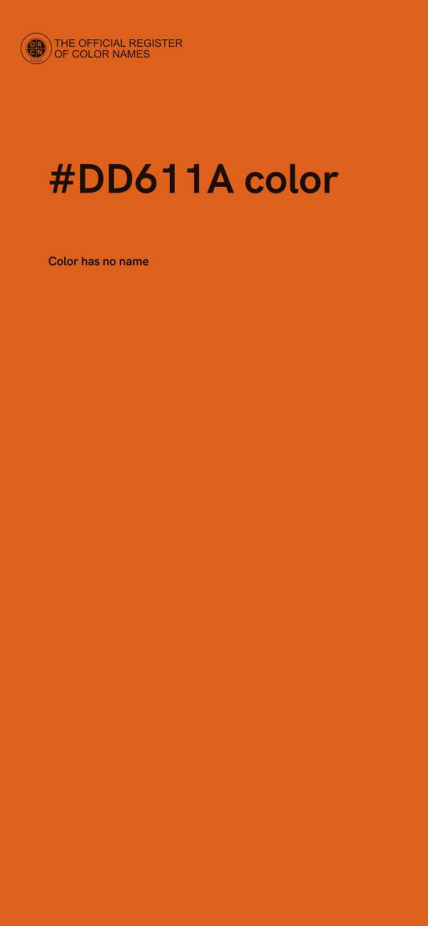 #DD611A color image