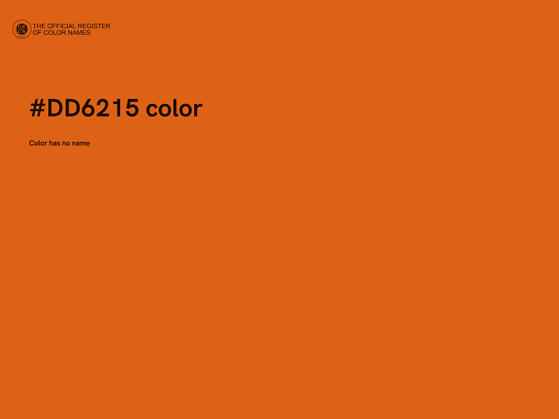 #DD6215 color image