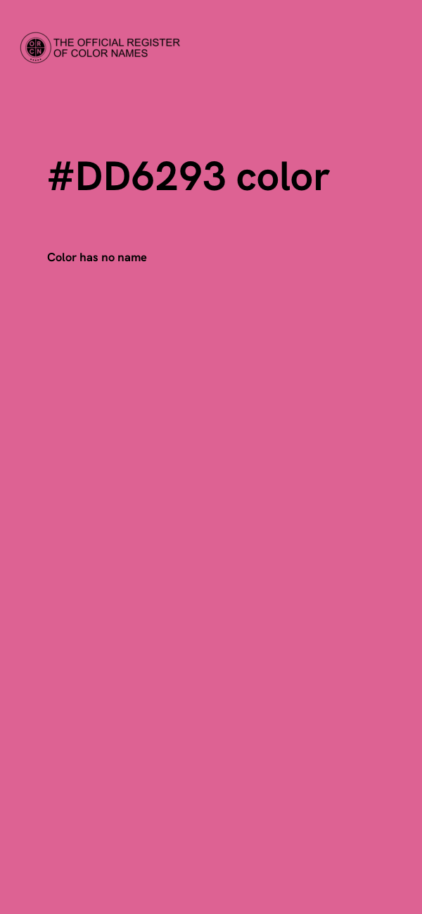 #DD6293 color image