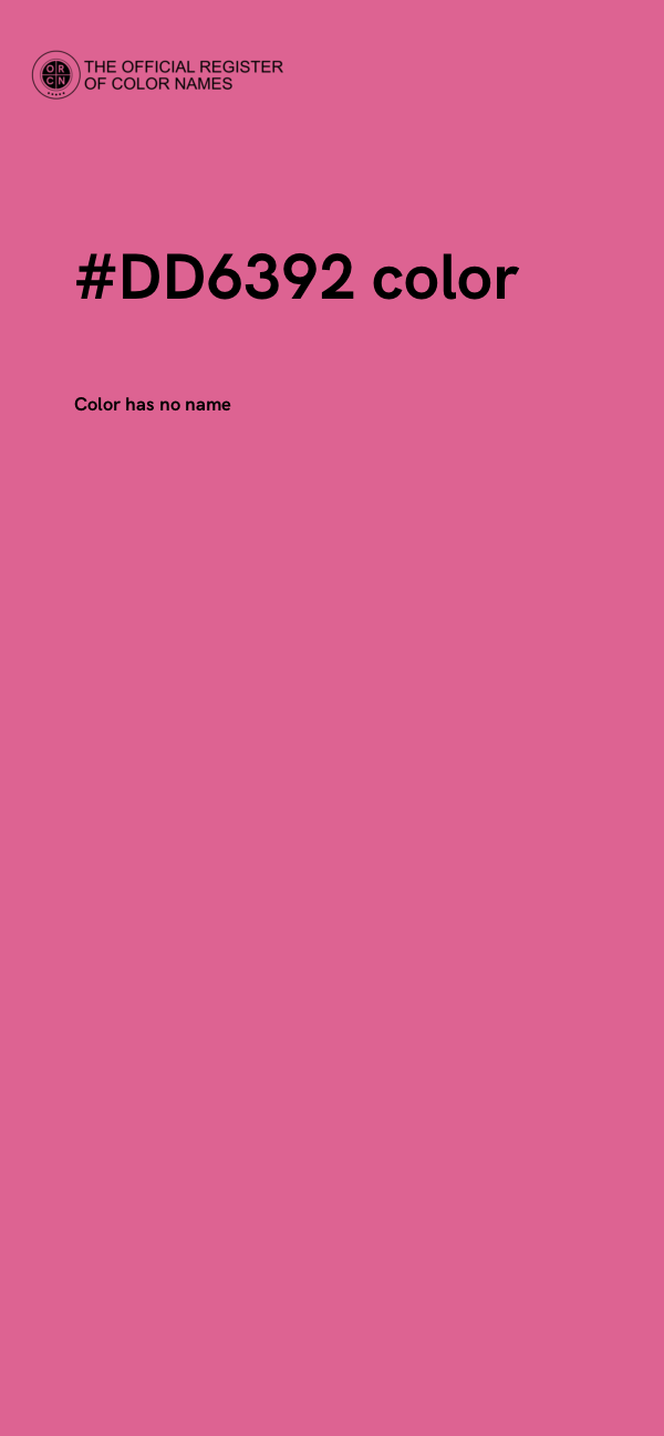 #DD6392 color image