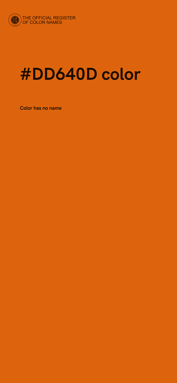 #DD640D color image