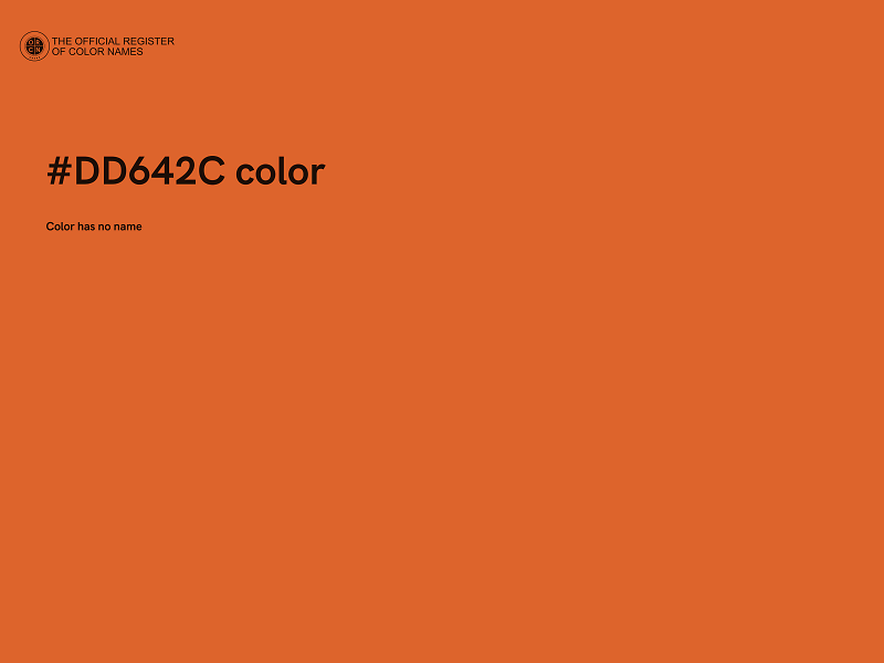 #DD642C color image