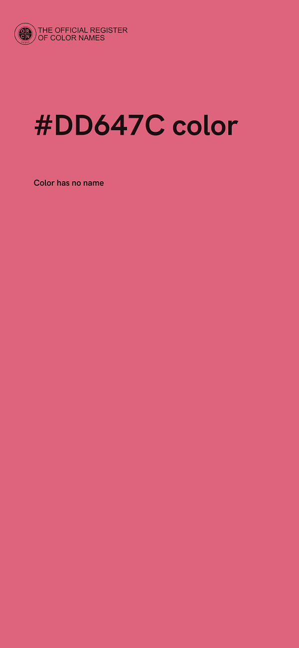 #DD647C color image