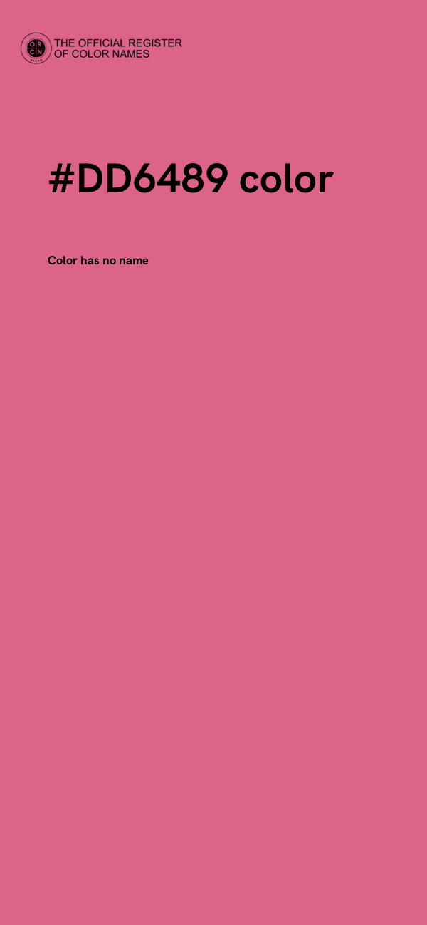 #DD6489 color image