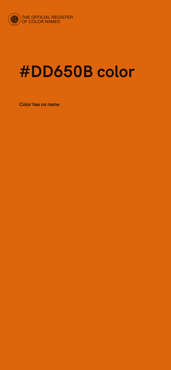 #DD650B color image