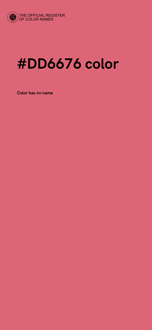#DD6676 color image