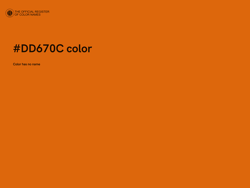 #DD670C color image