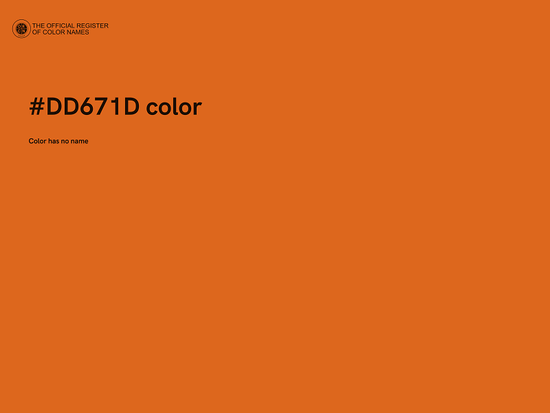 #DD671D color image