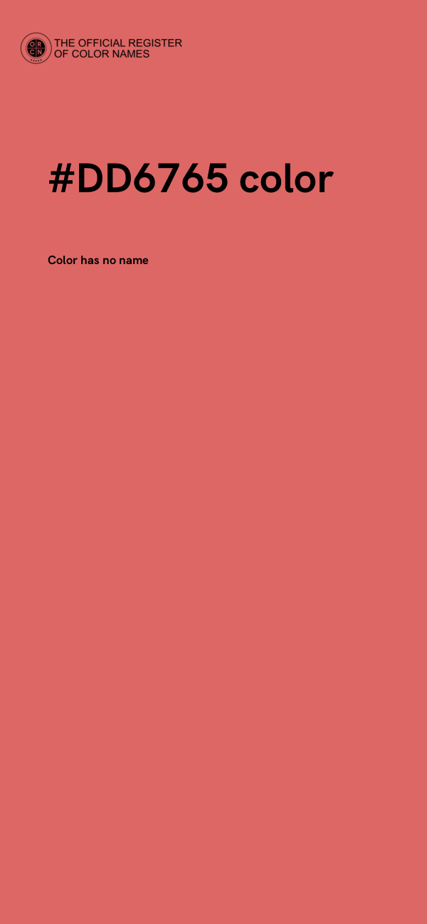 #DD6765 color image