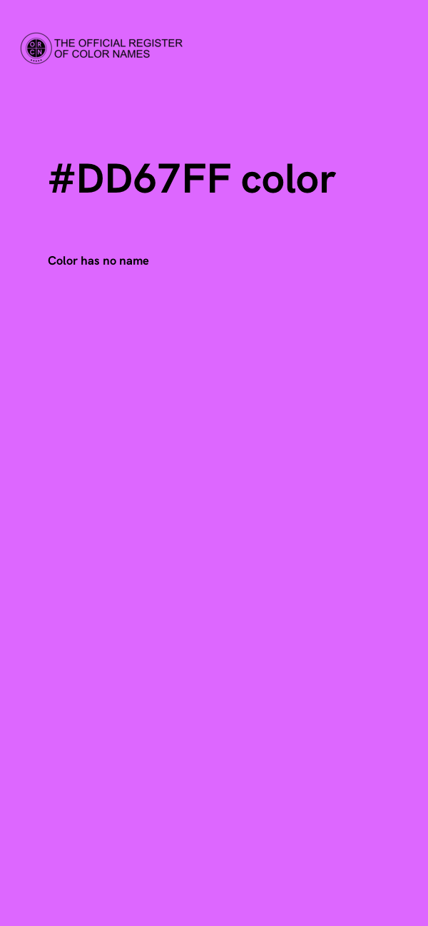 #DD67FF color image