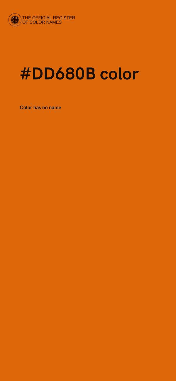 #DD680B color image
