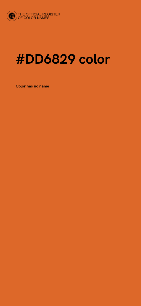#DD6829 color image