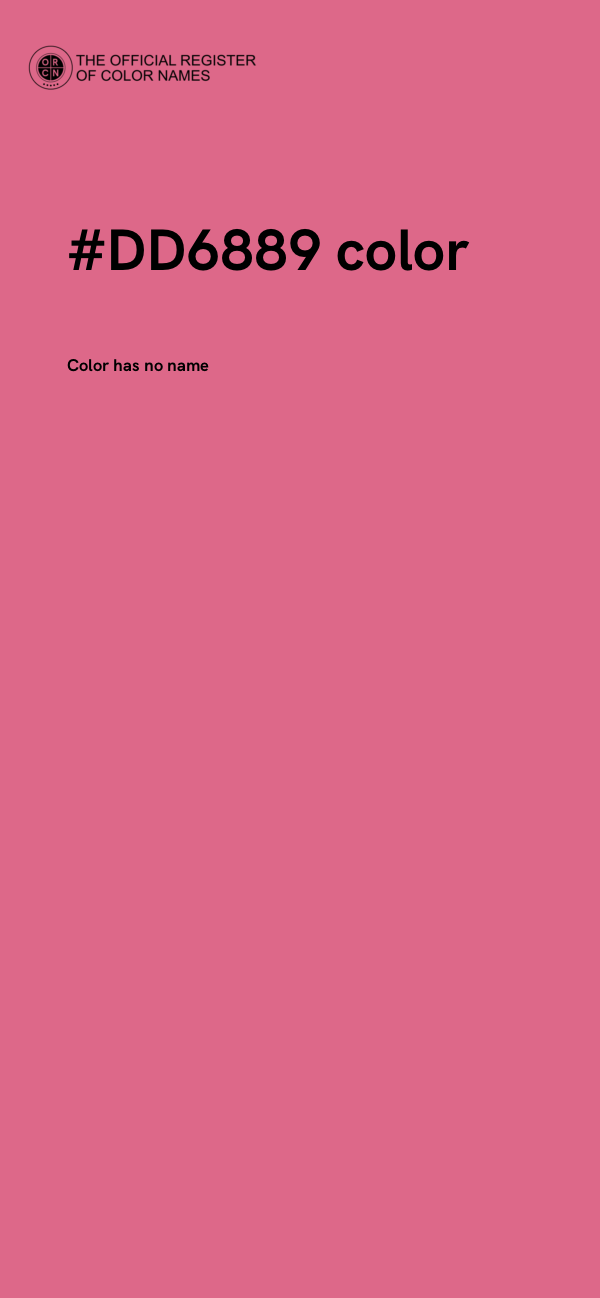 #DD6889 color image