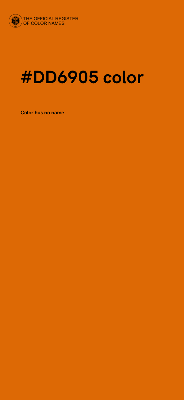 #DD6905 color image