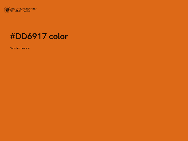 #DD6917 color image