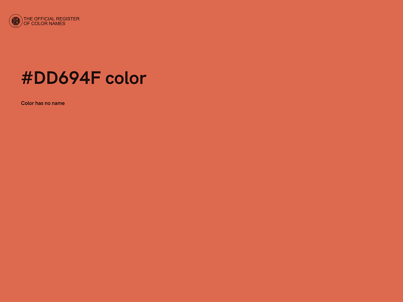 #DD694F color image