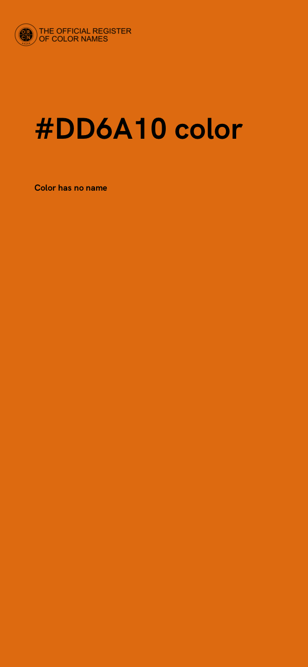 #DD6A10 color image