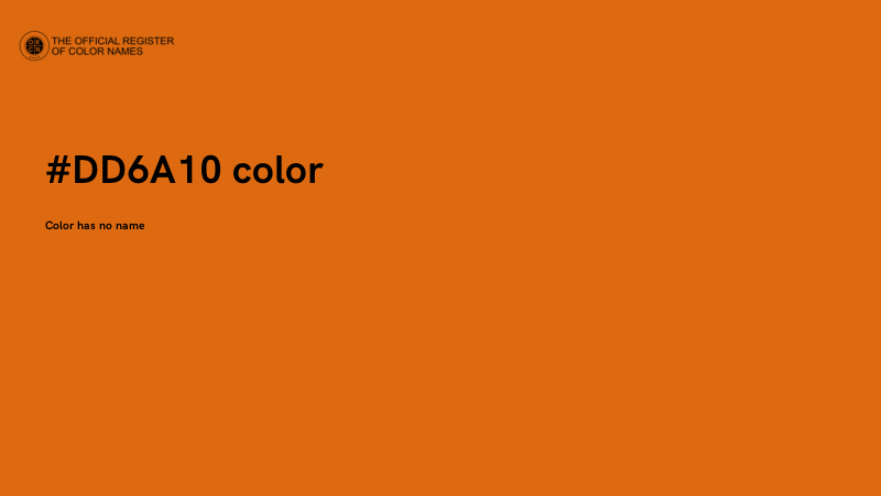 #DD6A10 color image