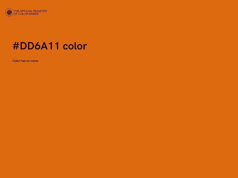 #DD6A11 color image