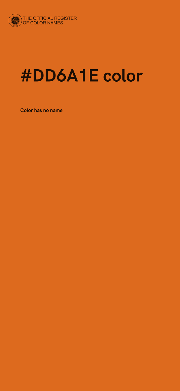 #DD6A1E color image