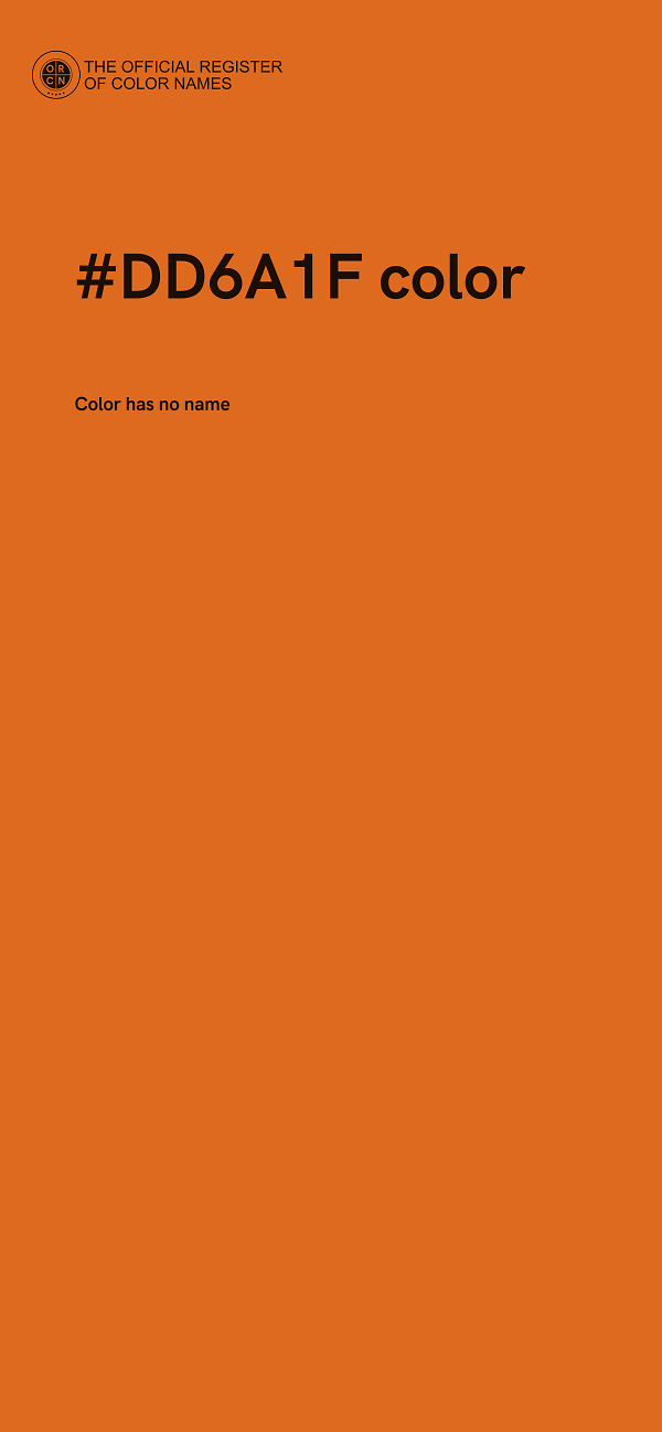 #DD6A1F color image