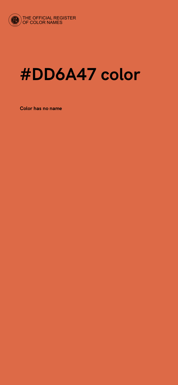 #DD6A47 color image