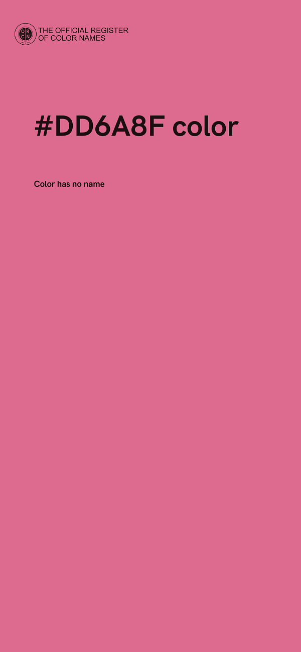 #DD6A8F color image