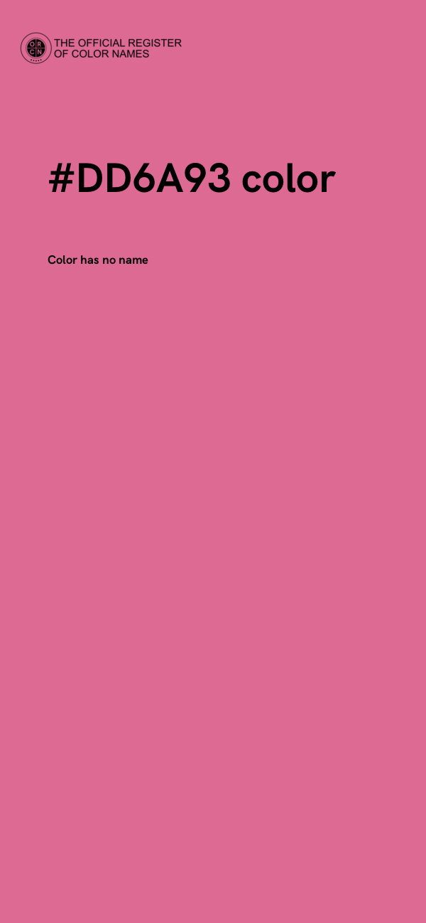 #DD6A93 color image